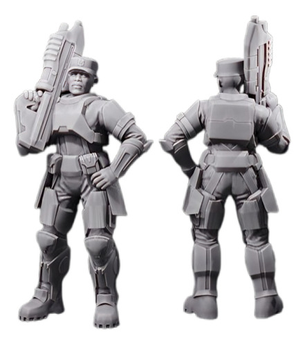 Miniatura De Sargento Johnson Halo,wargames Y Modelismo 32mm (Usado)