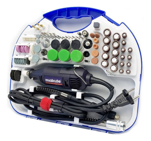 Mini Rectificadora Multiproposito 350w + Accesorios Makute