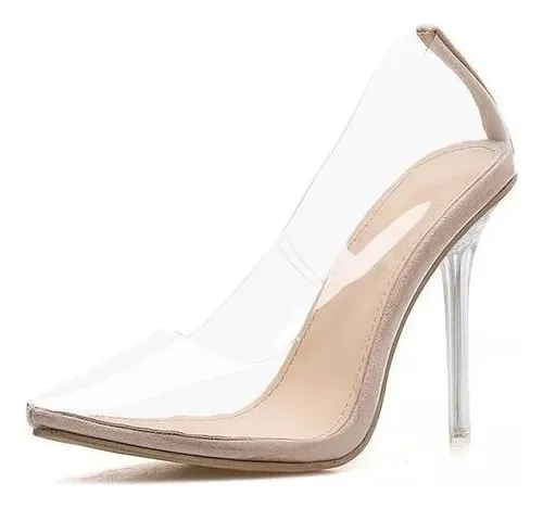 Sandalia scarpin store transparente