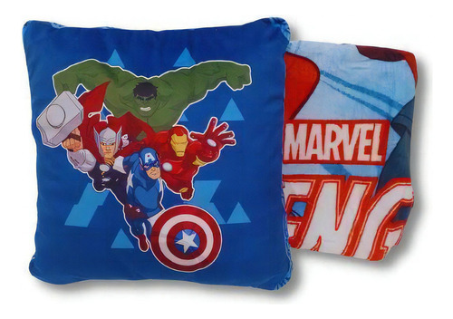 Kit Almofada E Manta Infantil Avengers Luxo Os Vingadores