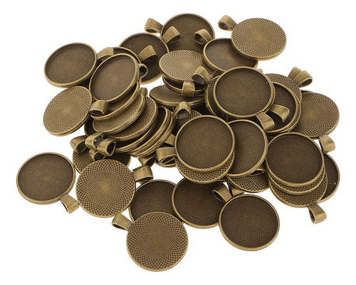 100pcs 25mm Base De Aleación Redonda Ajuste Del Camafeo
