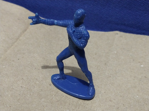 Figura Promoción Spiderman Miniatura Barcel 2002 Azul (Usado)