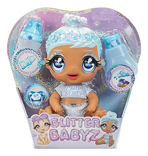 Mga's Glitter Babyz January Snowflake Baby Doll Con 3 Mágico