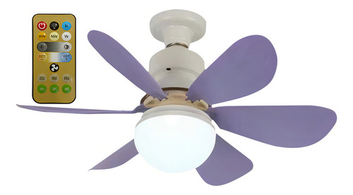 Ventilador De Techo Con Luz Integrada Estructura De