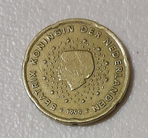 Moneda De 20 Centavos De Euros, Paises Bajos, Buen Estado