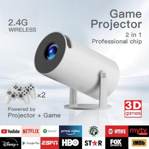 Proyector Portátil Con Consola Uhd Wifi Bluetooth + Control
