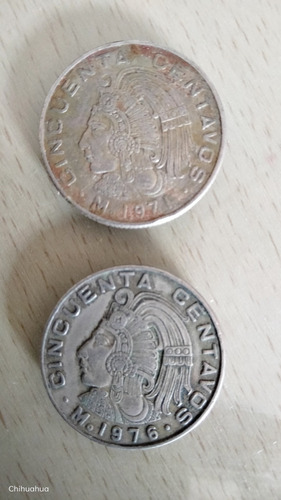 Moneda Cincuenta Centavos 1971 1976