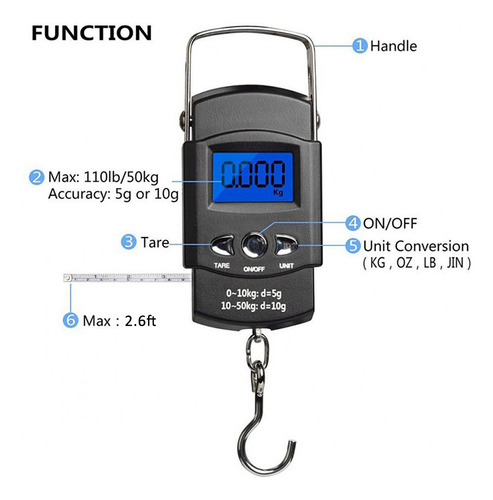 Kit Combinado De Pesca A Escala Digital Fish Digital Hook Fi