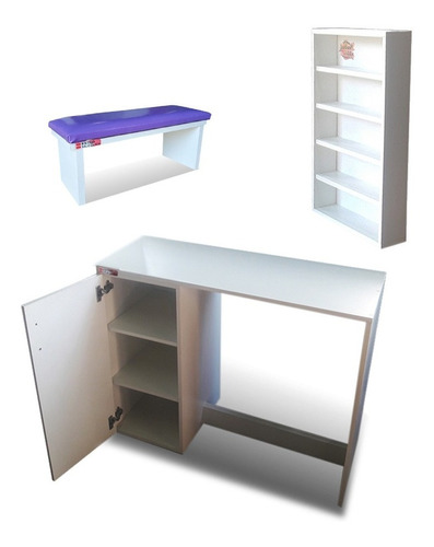 Mesa Mueble Manicuria Con Apoya Manos Porta Esmaltes 