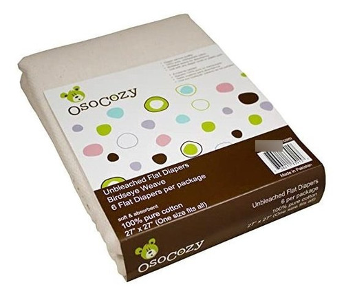 Osocozy 6 Pack Birdseye Planas Sin Blanquear Pañales