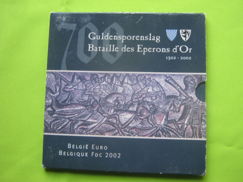 Bélgica Mint Set 2002 Batalla De Eperons D Or Incluye Medal