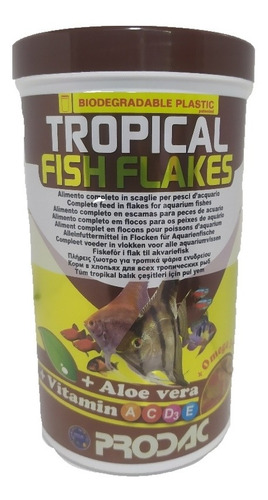 Tropical Fish Flake 1200 Ml, 200g, Prodac 100% Italiano