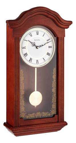 Reloj De Pared Caoba Con Timbre - Modelo Elegante