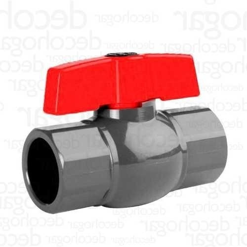 Llave Paso Válvula Esférica Agua Plastica 3/4 Riego X Goteo$