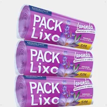 Comprar Kit 3 Sacos De Lixo Rolos Perfumado Lavanda 50l 90 Sacos