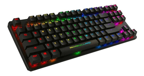 Teclado Mecánico 3dfx Zearbhall Gamer Qwerty Rgb Mlab Color Del Teclado Negro