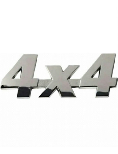 Calco Insignia Adhesivo 4x4 Metal Cromado 3d Excelente 9x3,5