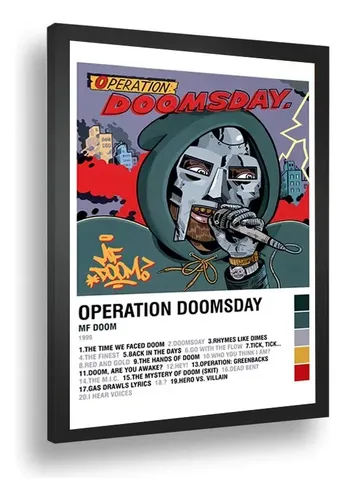 Poster Mf Doom Operation Doomsday Quadro Com Moldura 33x24cm