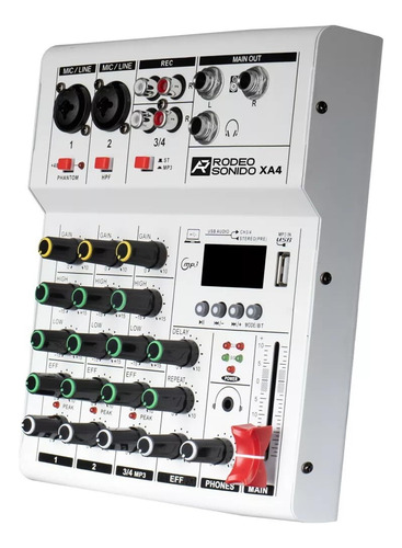Mini Mezcladora De Audio 4 Canales Ecualización De 3 Bandas
