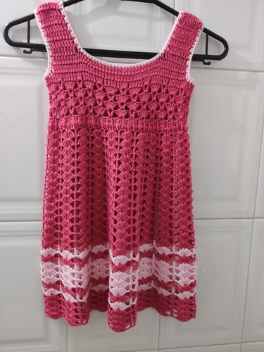 Vestido A Crochet Niña Talla 8 