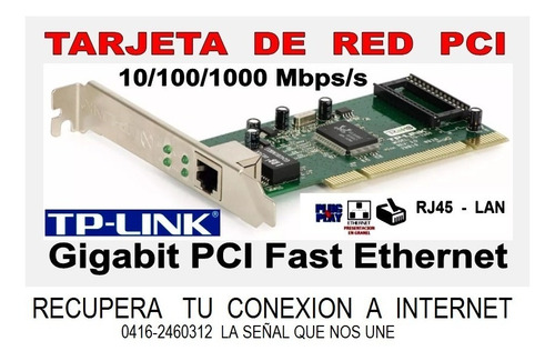 Tarjeta De Red Tipo Pci Marca Tp-link  1000mbps