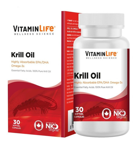 Krill Oil Omega 3 - Vitamin Life - 30 Cápsulas