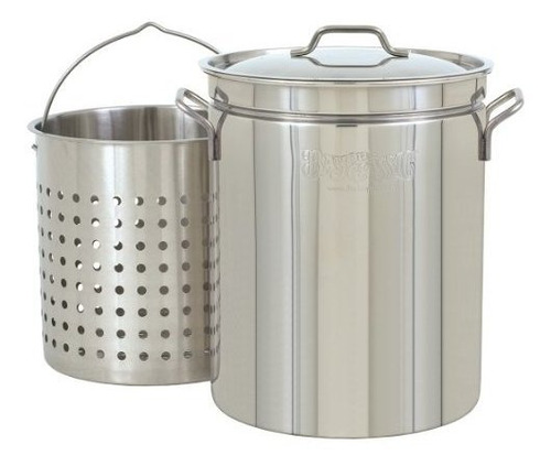 Bayou Classic 1144 44qt Basket Olla De Acero Inoxidable, Cua