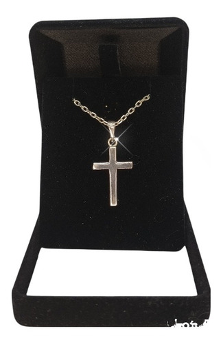 Imagen 1 de 1 de Collar Cruz Y Cadena 50 Cm En Plata 950 Nacional