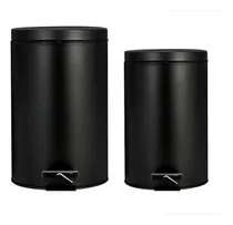 Comprar Set Tachos De Basura 3 Lts Y 12 Lts Negro Cestos Residuos