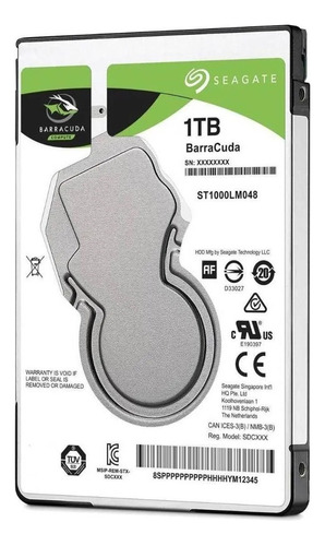 Disco duro interno Seagate Barracuda ST1000lm048 de 1 TB, color blanco