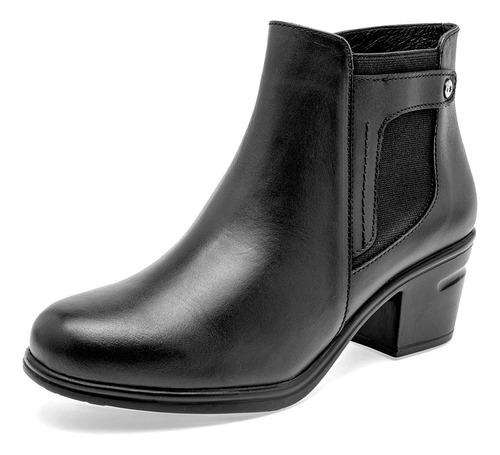 Botin Con Elastico Mora 106363 Color Negro Para Mujer Tx7