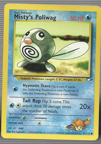 Carta De Pokemon Misty´s Poliwag