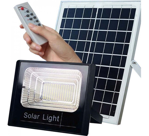 Foco Led Solar Exterior 45w 170 Fotocelula Panel Solar Febo