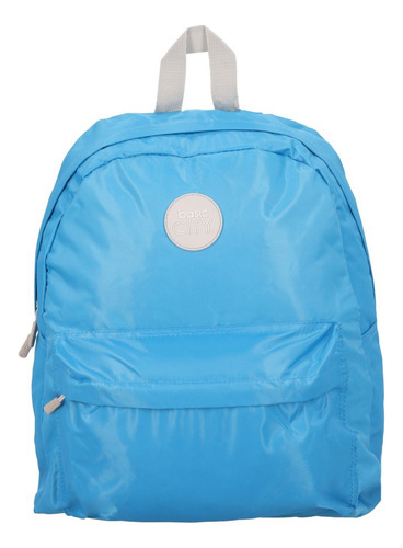 Mochila Ligera Basic City Azul Celeste Juvenil Diseño De La Tela Liso