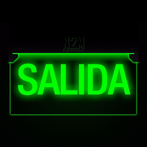 Cartel Led Salida 35x20 Bateria Recargable 220v Señalizador Luminoso