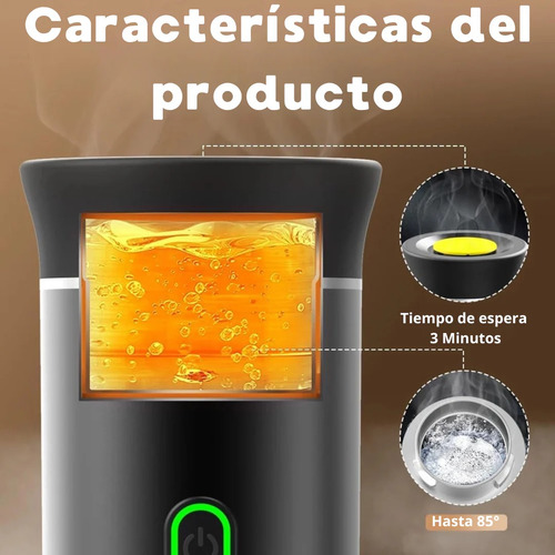 Cafetera Espresso Portátil Eléctrica 3 En 1 Usb Para Viaje Negro