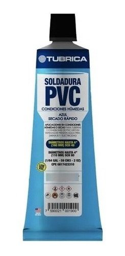 Soldadura Para Tubos Pvc Condiciones Humedas 1/64 Tubrica