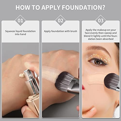 Ducare Brocha Para Base De Maquillaje Líquido, Autobronceado
