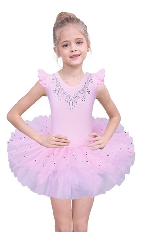 Imagem 1 de 5 de Vestido Infantil Bailarina Profissional Balé Tutu Brilho
