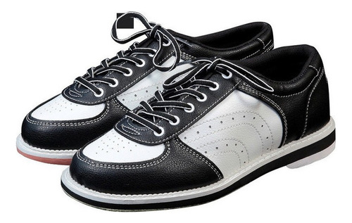 Zapatos De Bolos De Hombre Alta Calidad En Blanco Y Negro