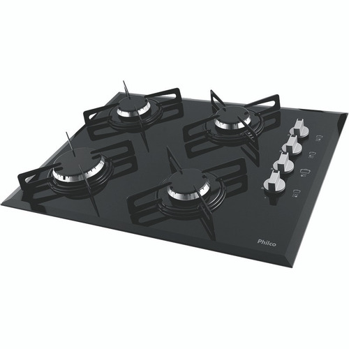 Cooktop Philco Cook Chef 4b Vidro Bisotê Preto
