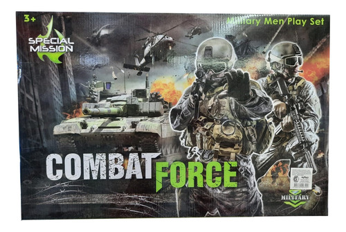 Imagen 3 de 5 de Set Combat Force Figs Articuladas Armas Vehiculos Jlt 99340