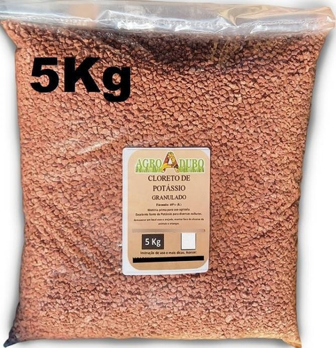 Fertilizante granulado de cloruro de potasio, 5 kg, 60% Kcl, rojo