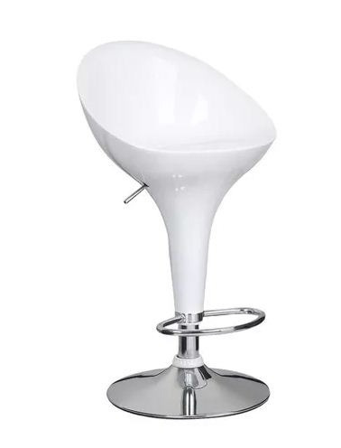 Pack 4 Silla Piso Taburete Bar Respaldo Alto Blanco / C Y S