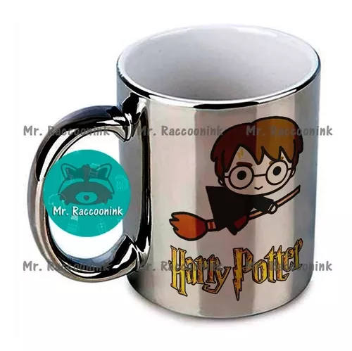 Taza Cromada Plateada Harry Potter Personalizada Con Nombre