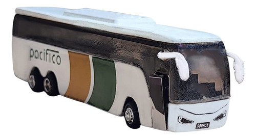 Autobús A Escala De Juguete Pacífico Coleccionable Blanco