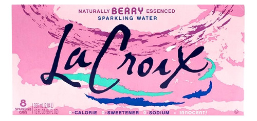 2 Pack Agua Mineral Sabor Moras La Croix 355 Ml