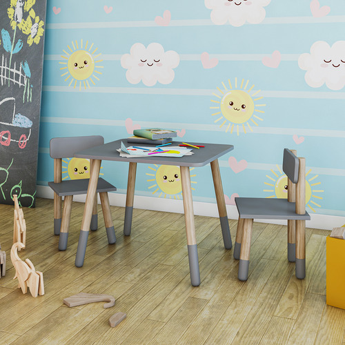 Mesa Infantil De Colorir Com 2 Cadeiras Cores