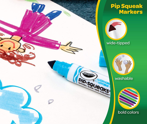 Crayola Pip Squeaks - Juego De Marcadores Pequeños, Lavables
