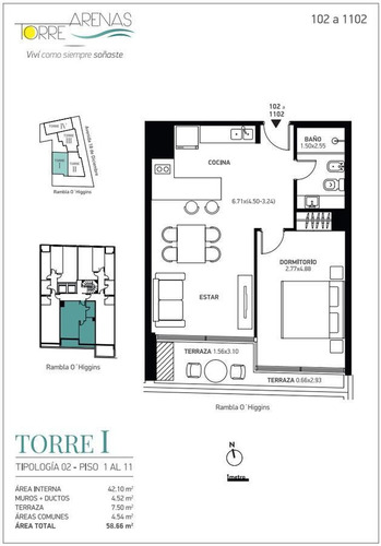 Apto De 1 Dormitorio Con Terraza Sobre Rambla